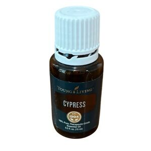 Young Living Cypress Essential Oil 15 ml Therapeutic Grade 70% Full Open Bottle